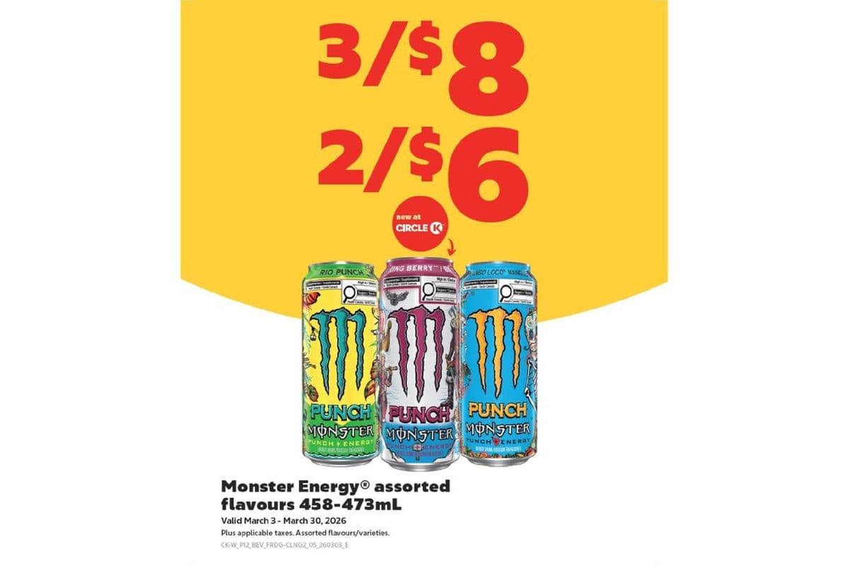 Monster Energy Drink (473 ml) - 3 for $8.00