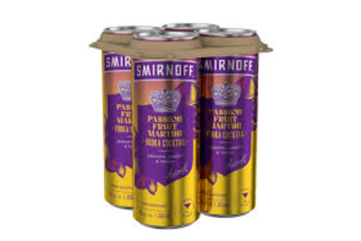 Smirnoff Passion Fruit Vodka Cocktail (4 x 355 ml Cans)