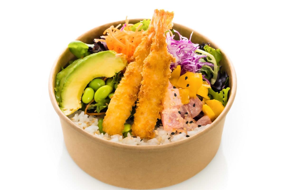 Poké Bol Thon et Crevette / Tuna and Shrimp Poké Bowl
