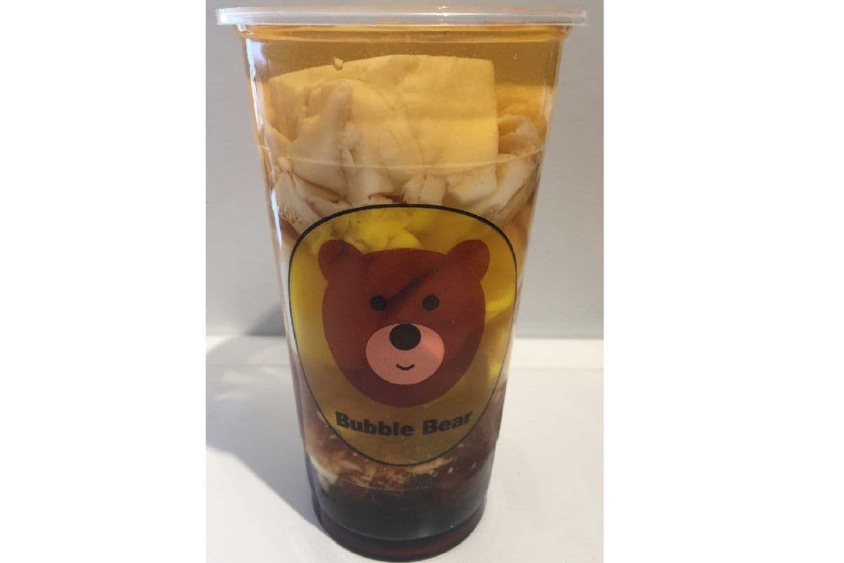 D 1) Brown Sugar Tofu Dessert Drink 黑糖豆花飲料