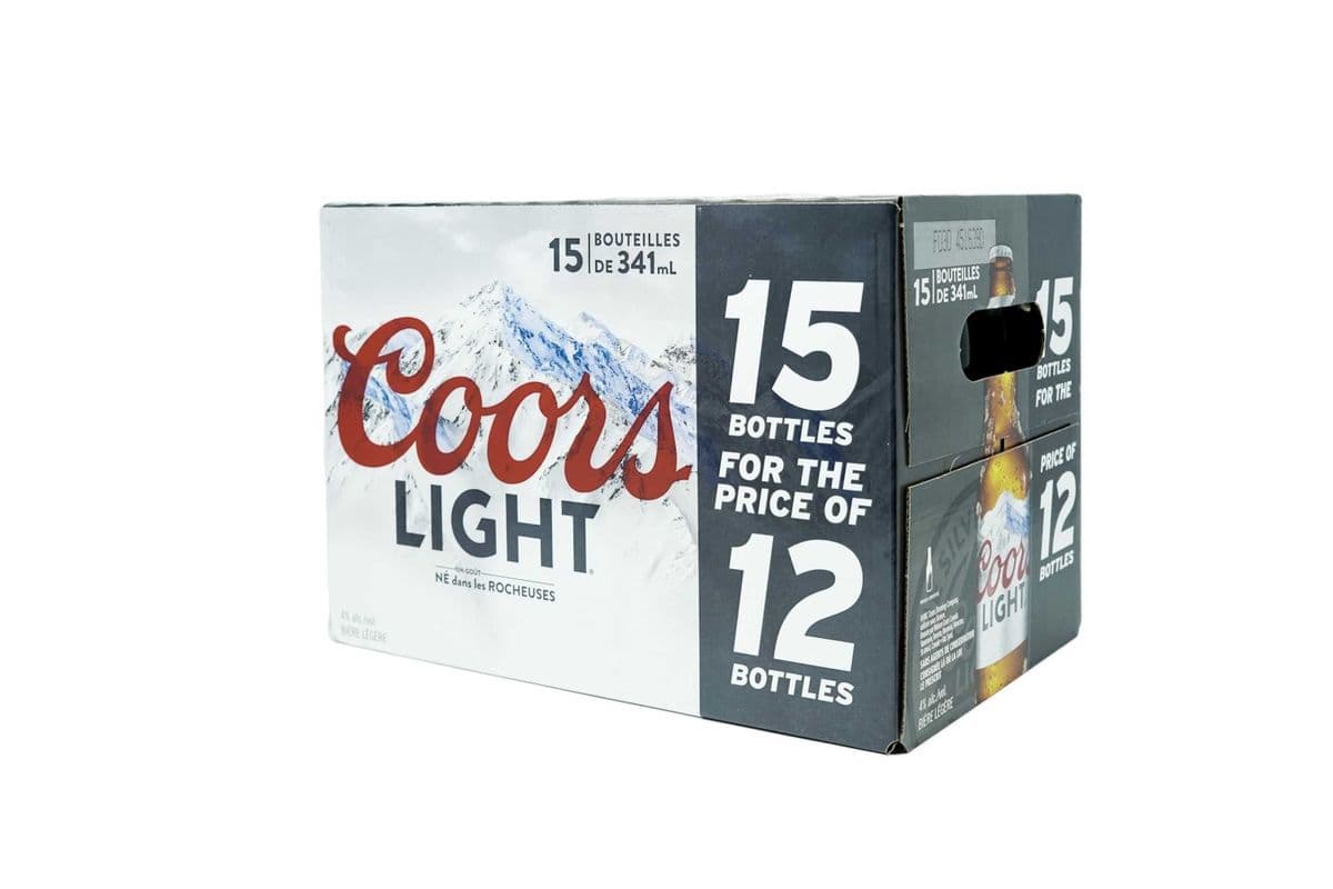 COORS LIGHT 15BOTTLES (1 x 341ML)