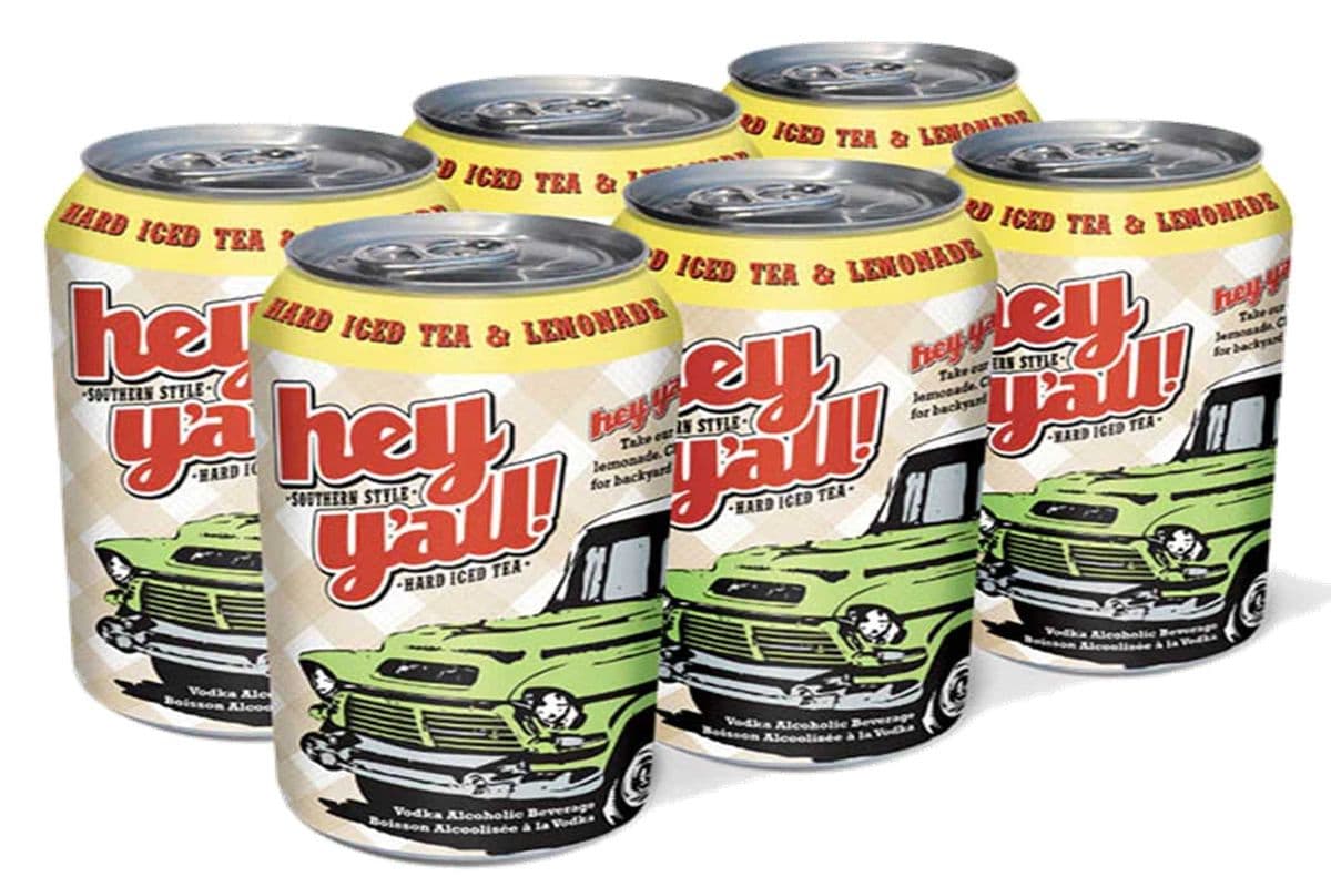 Hey Yall Iced Tea and Lemonade 6 CANS (6 x 355ML)