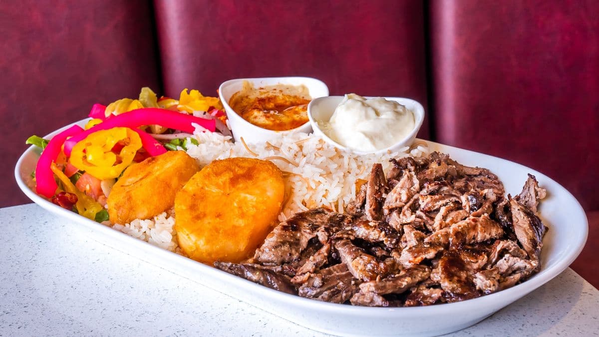 Lamb and Beef shawarma Platter #9 (premixed)