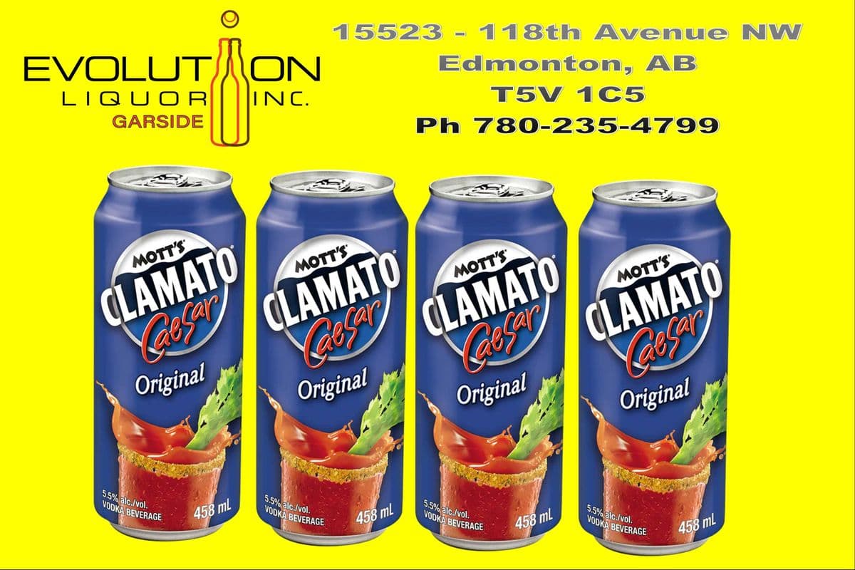 Mott's Clamato Caesar Original C458-04 (4 x 458 ml Can)