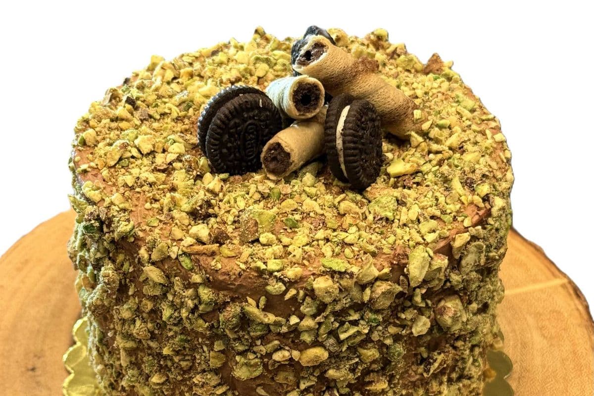 7'' Egg Free Pistachio Chocolate Cake