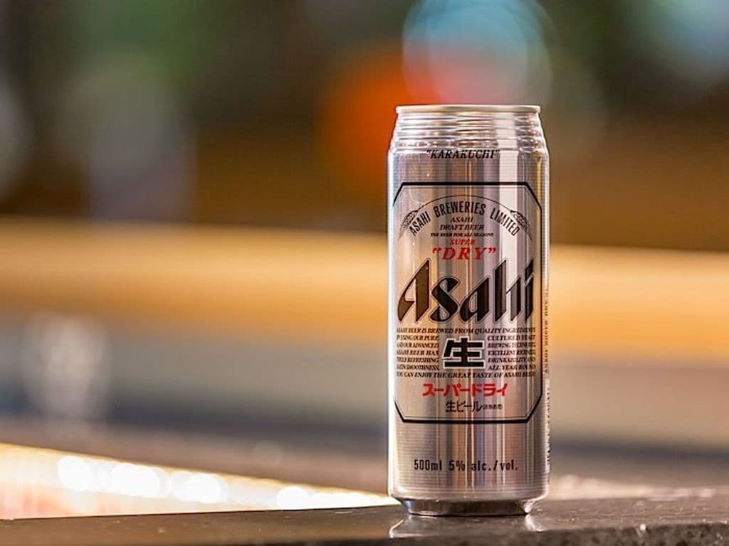 Asahi, 500m can beer, (5% ABV)