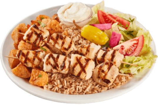 4. Plat de brochette de poulet