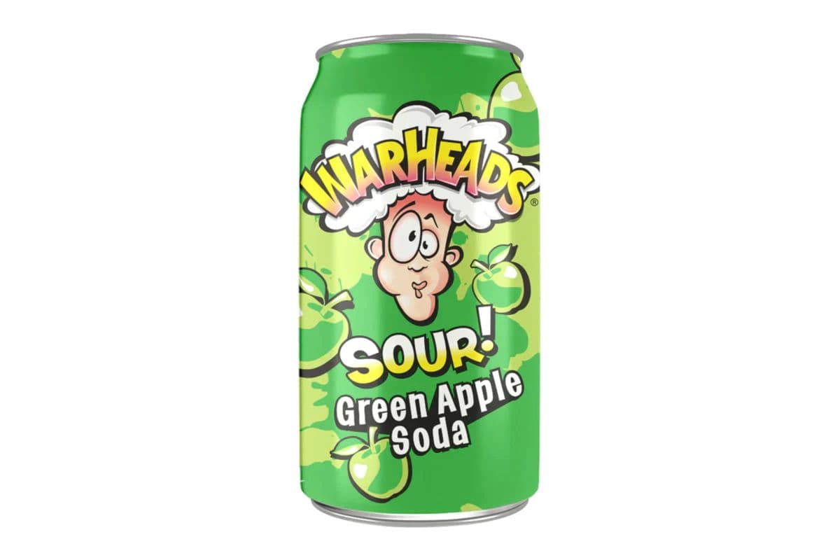 Warheads Sour Green Apple Soda (355 ml)