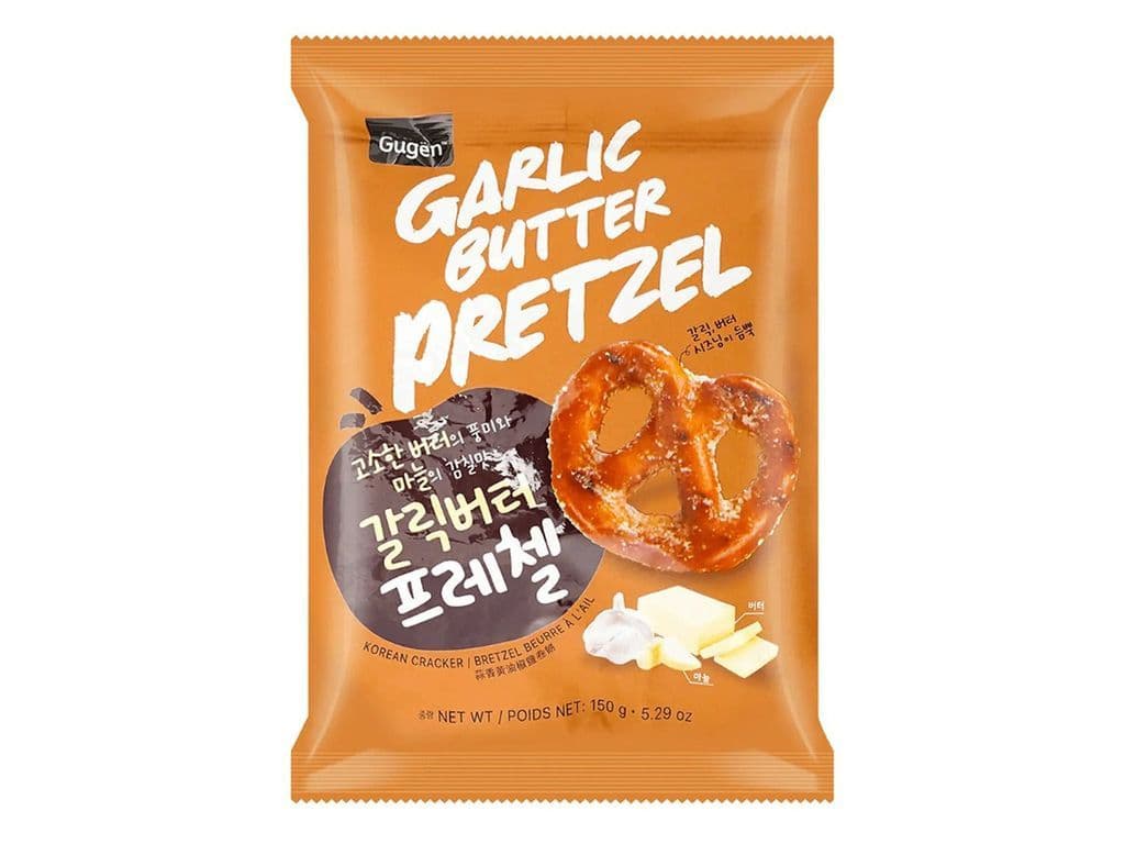 Gugen Garlic Butter Pretzel Korean Snack 150g Pungent and Salty