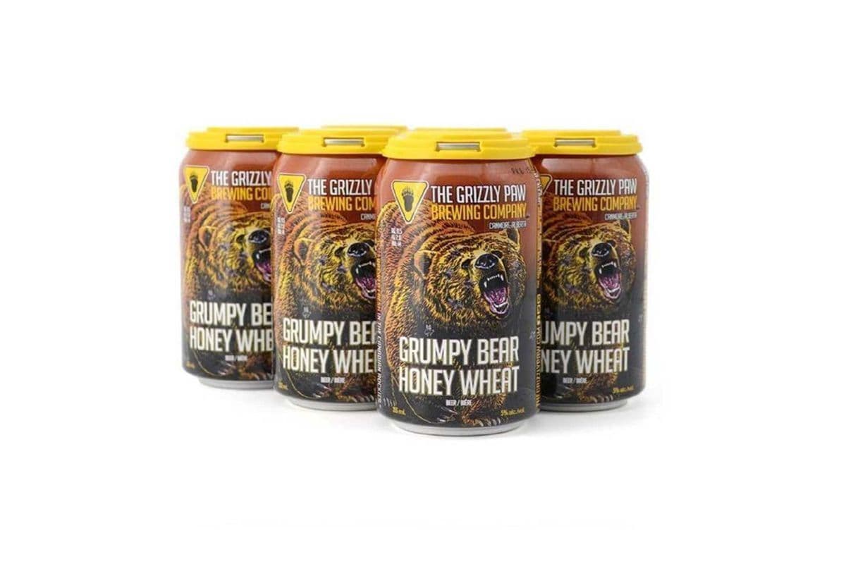803913. GRIZZLY PAW GRUMPY BEAR HONEY WHEAT (6 x 355ML (CANS))