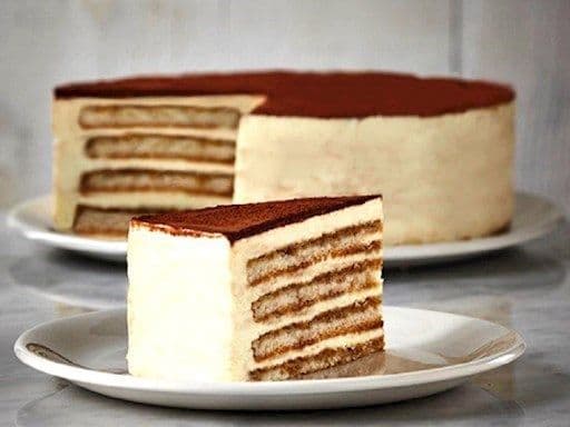 Tranche de Gâteau Tiramisu Mascarpone / Tiramisu Cake slice
