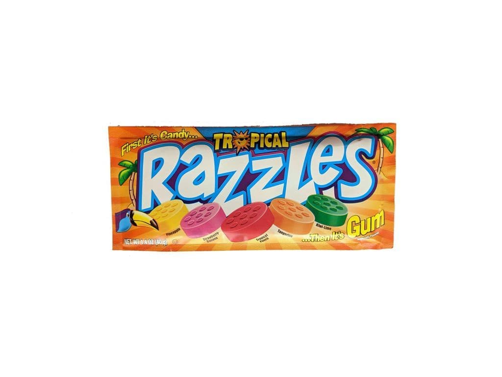 Razzles Tropical Candy Gum