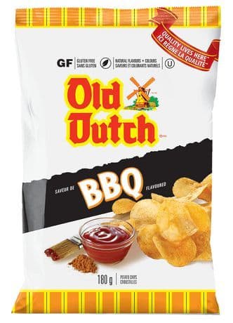 Old Dutch BBQ Chips Bag (180 g)