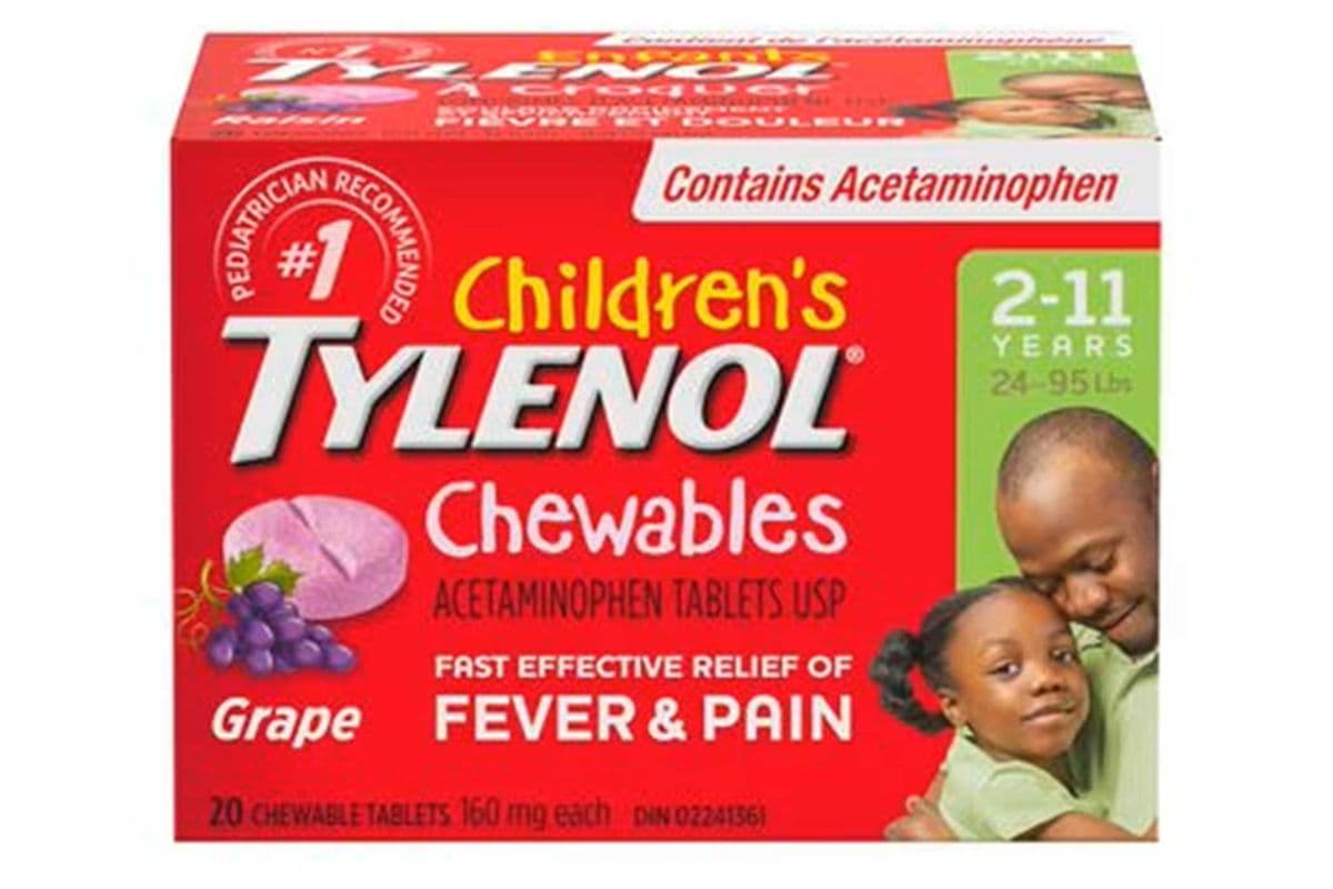 Children's Tylenol Chewable Tablets (160 mg) (20 Tablets)