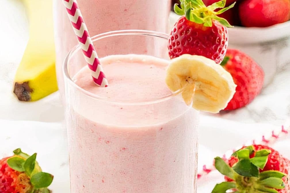 Banane-fraise smoothie / Strawberry-Banana Smoothie