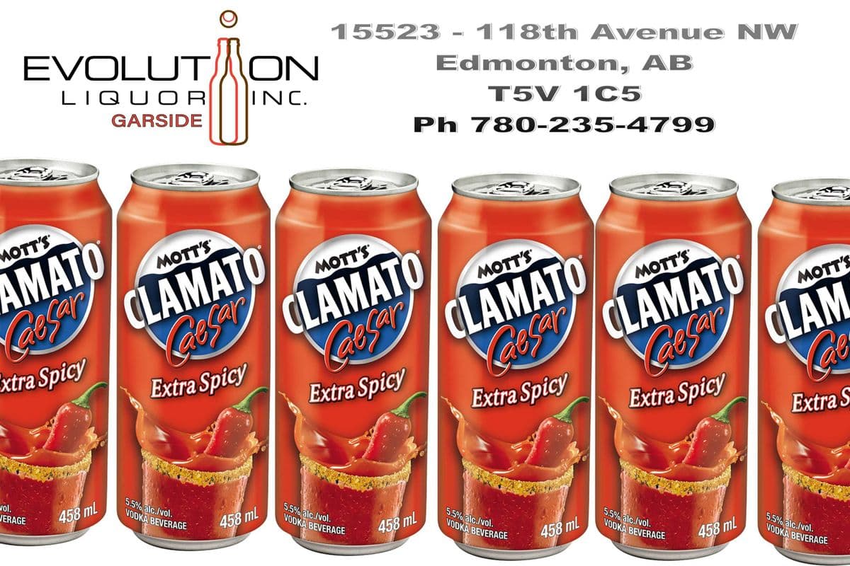 Mott's Clamato Caesar Extra Spicy C458-06 (6 x 458 ml Can)