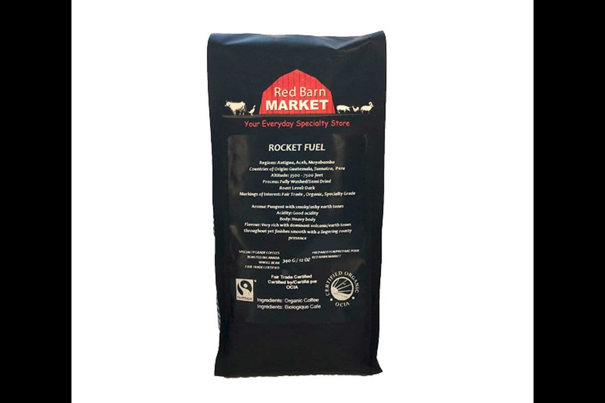 Red Barn Coffee - Rocket Fuel Dark Beans (340G)