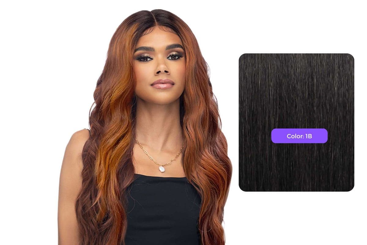(#1B) Vivica Fox Synthetic Hair Natural Baby Lace Wig - AMORE