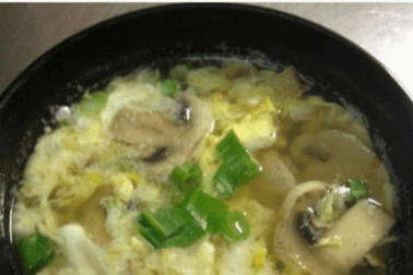 Egg Drop and Mushroom Soup
