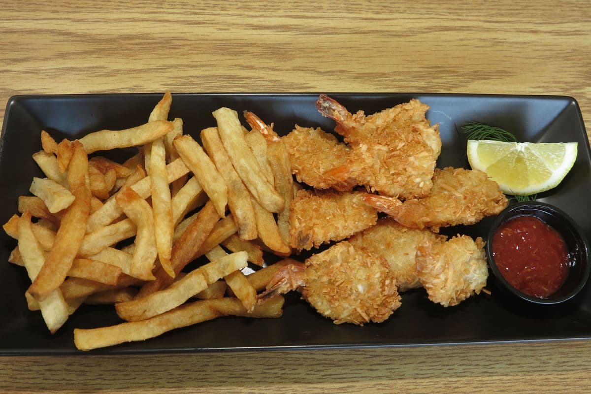 Coconut Shrimp and Chips
