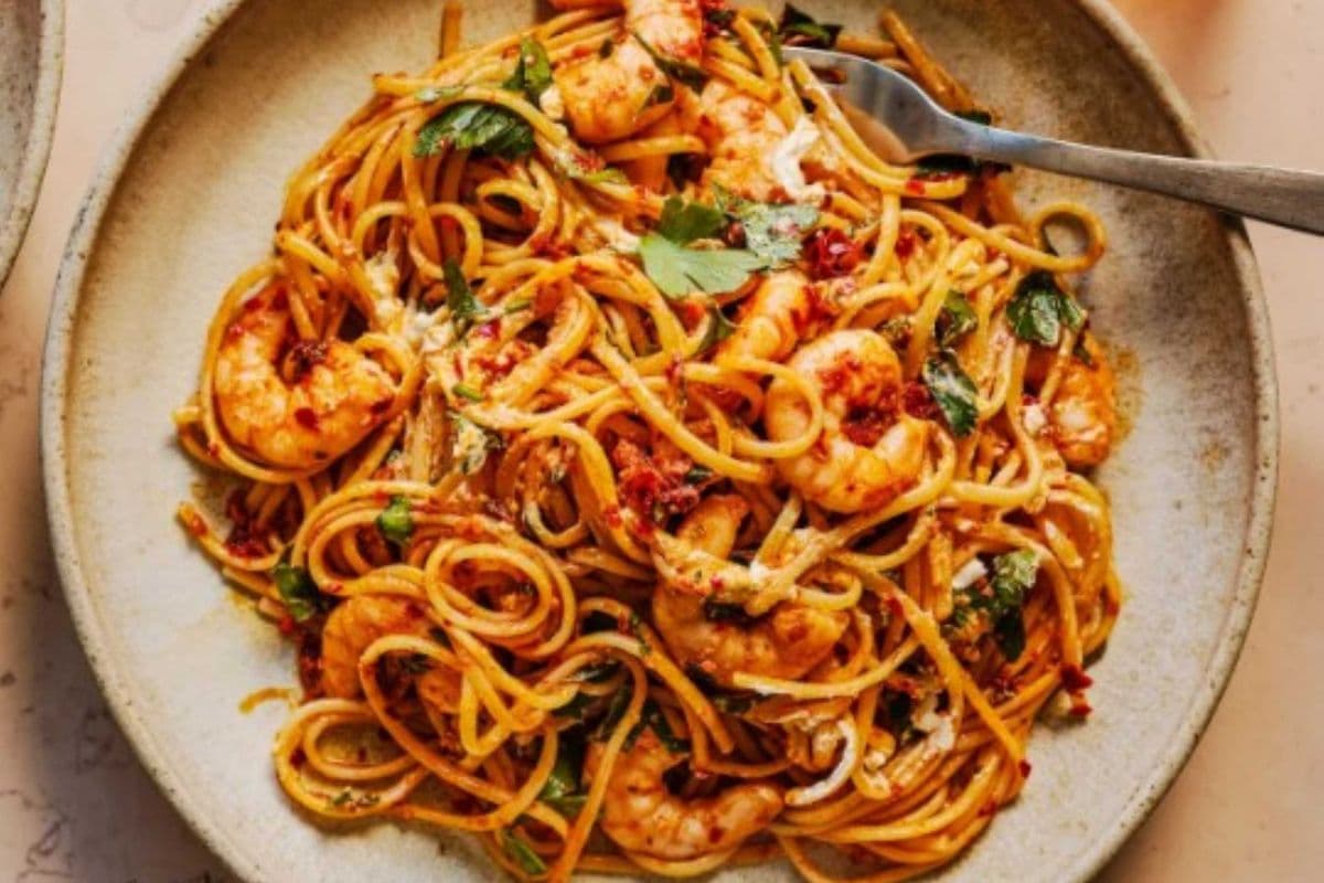 Pig Special Prawn Linguine