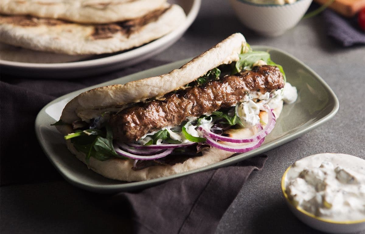 Lamb and Beef kofta Pita Wrap