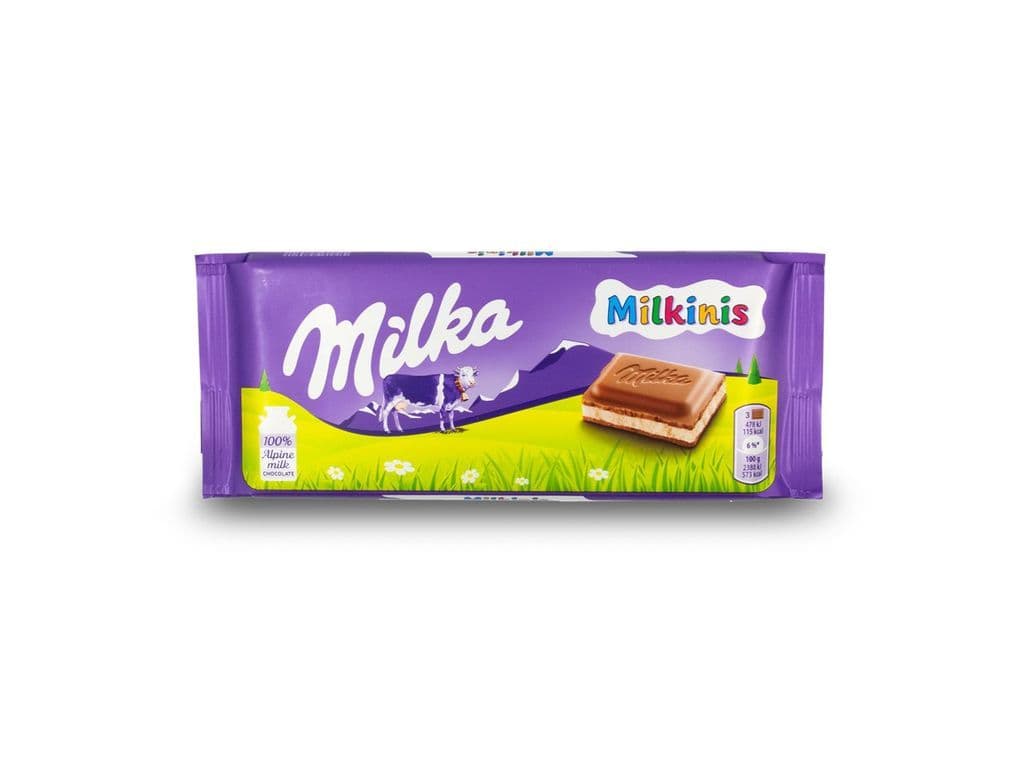 Milka Milkinis Milk Filling Chocolate Bar