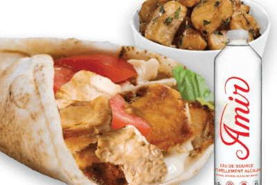 Trio de pita au Shish Taouk