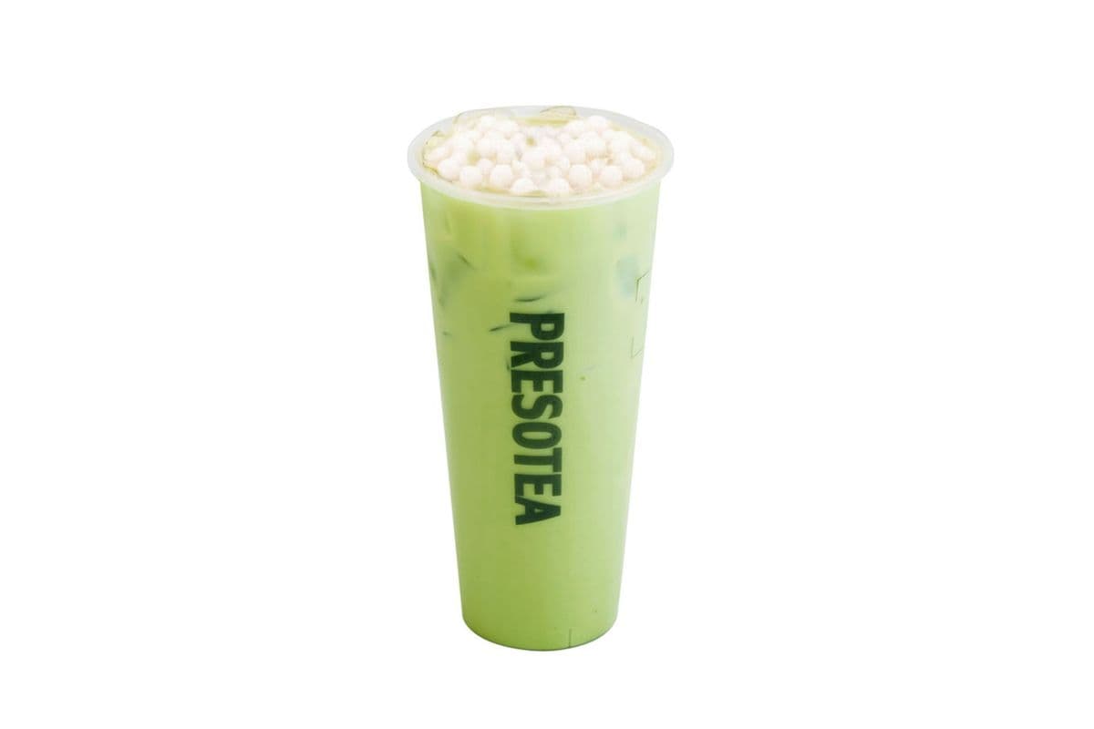 Matcha Milk Tea with White Pearl