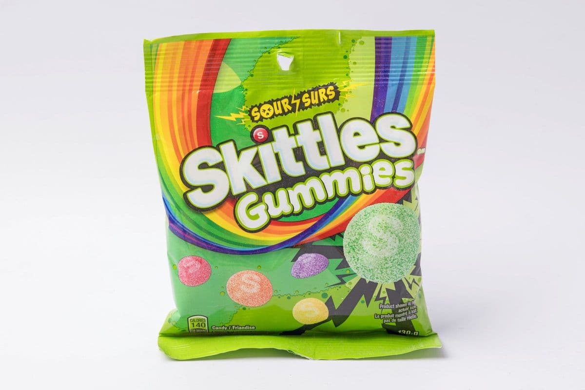 Skittles Gummies Sour Peg (130g)