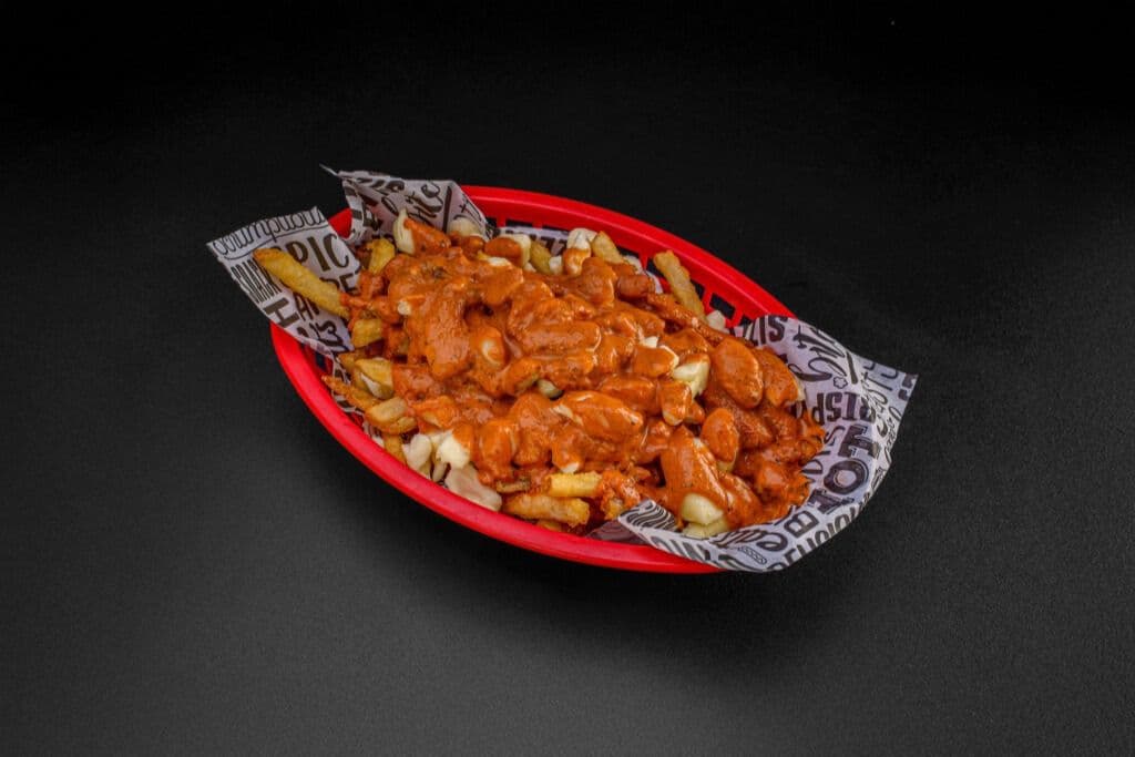 Butter Chicken Poutine (Without Chicken)
