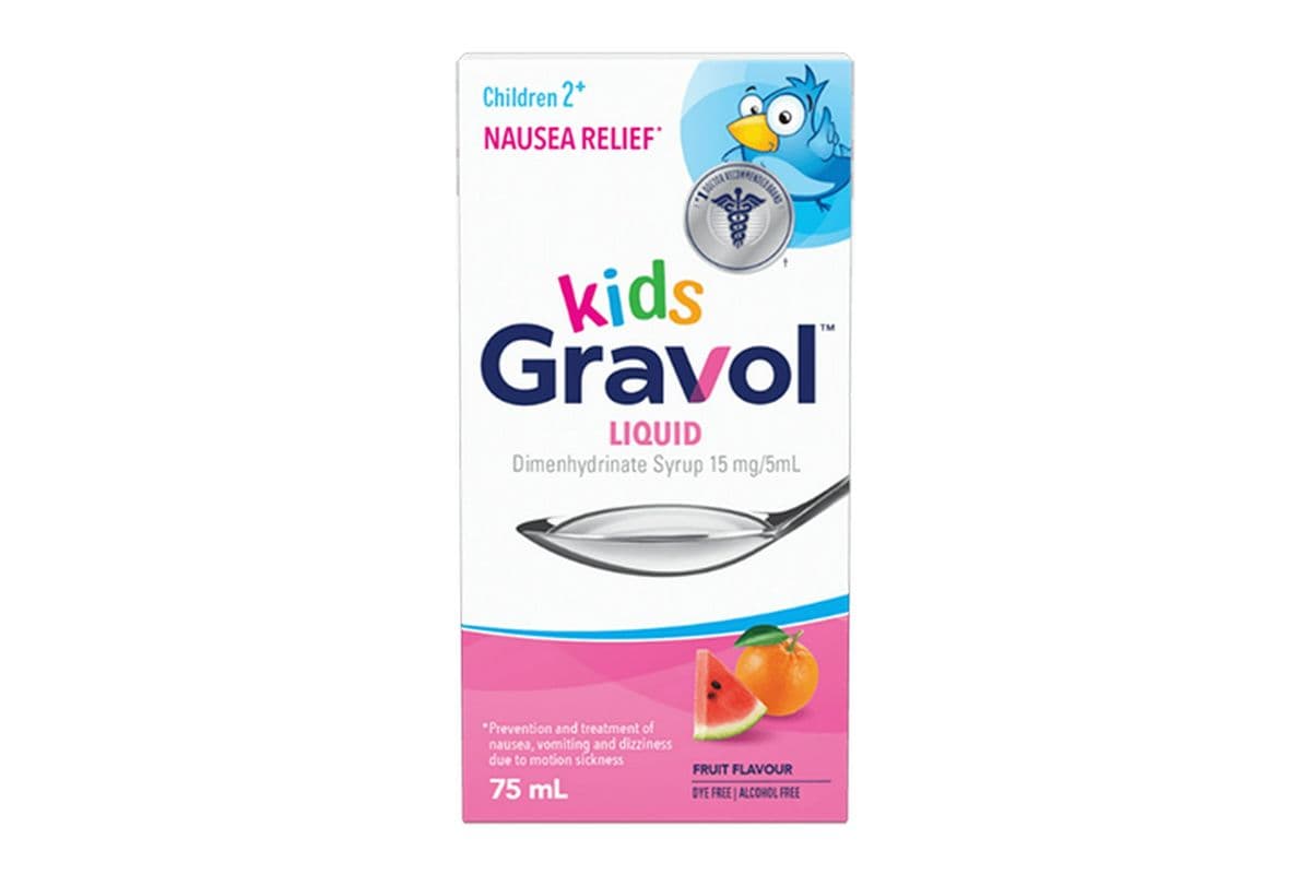 Kids Gravol 15mg/5ml Liquid (75 ml)