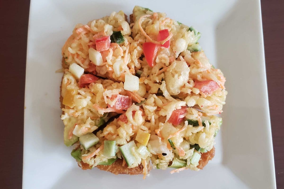Sushi pizza végétarien