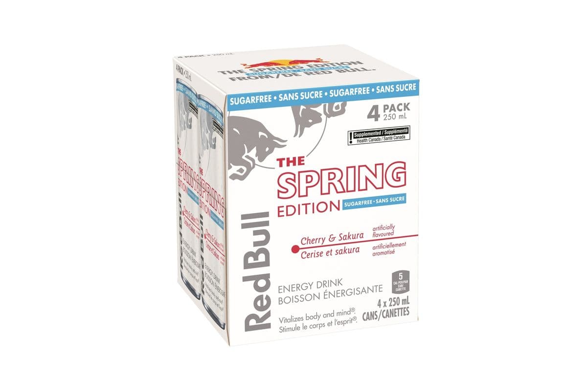 Red Bull Sugar Free Cherry & Sakura Spring Edition 250ml (4 Pack) 8303032