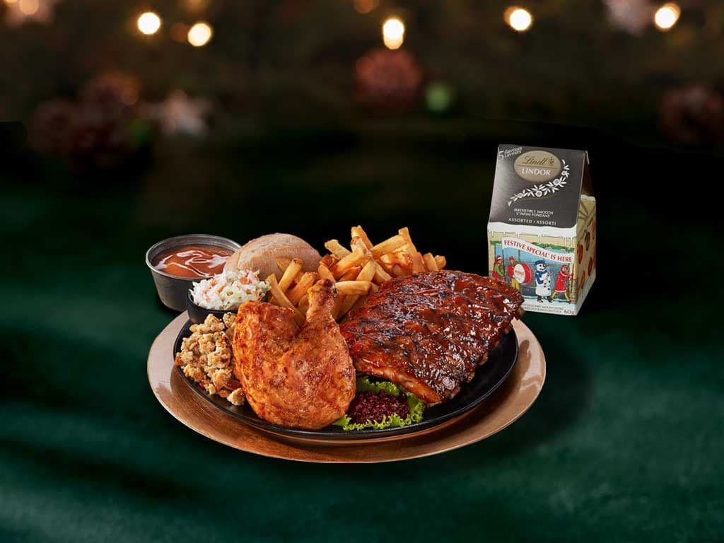 Festive Chicken & Half Rack Combo