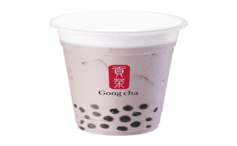 Milk Foam Pearl Taro Milk Tea / Thé au lait au taro avec mousse de lait et perles
