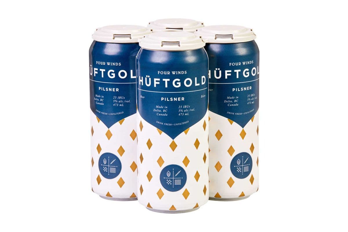 Four Winds Huftgold Pilsner (4 Cans) (4 x 473ml)