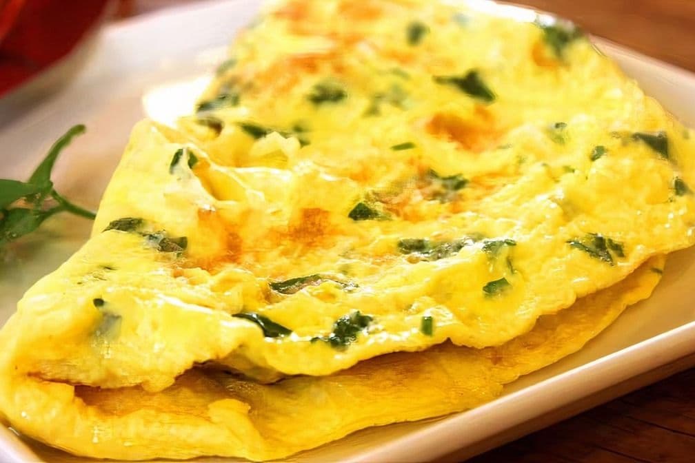 Omelette aux Épinards et Cheddar / Spinach and Cheddar Omelette