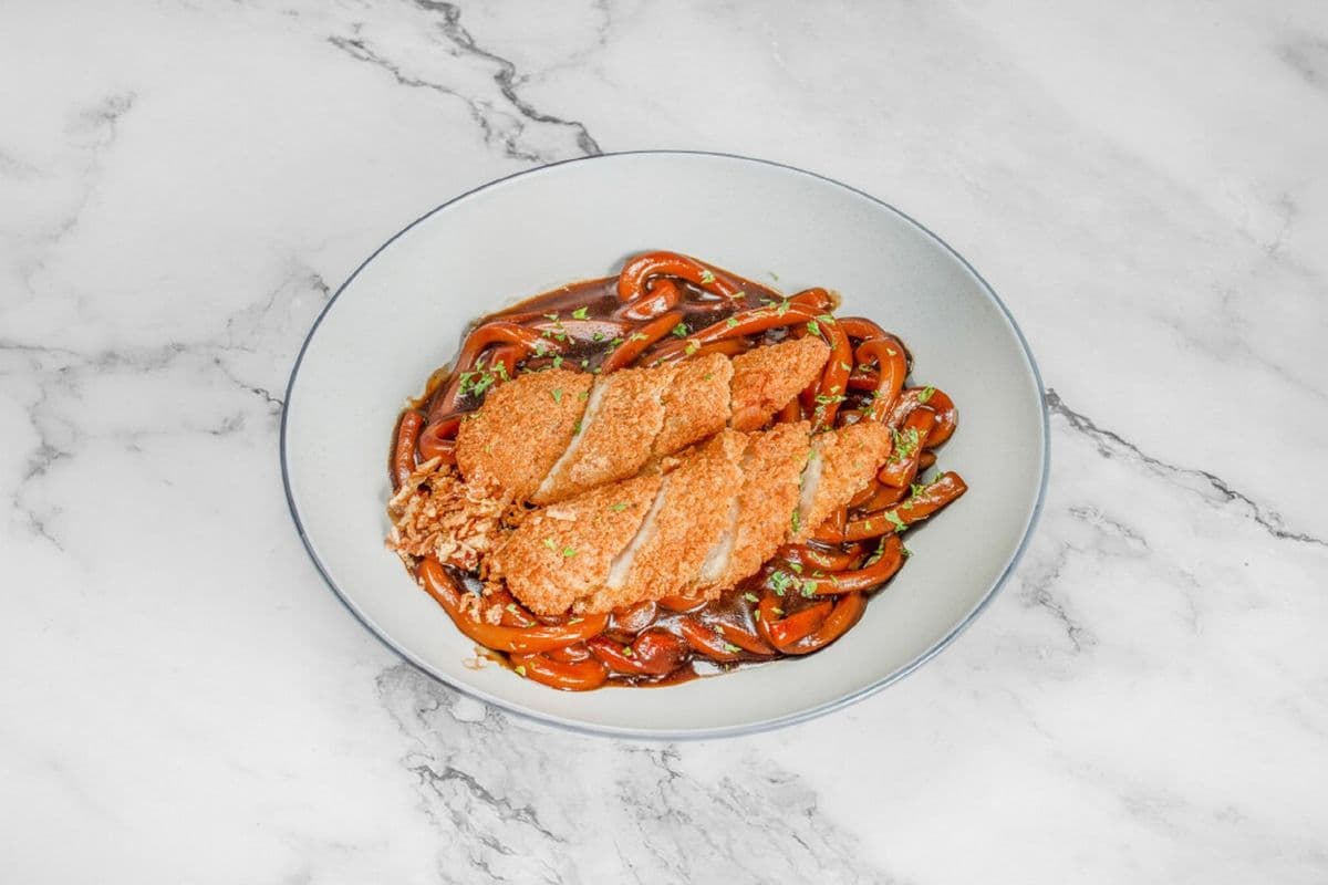 Jjajang Chicken Udon(짜장 치킨 우동)