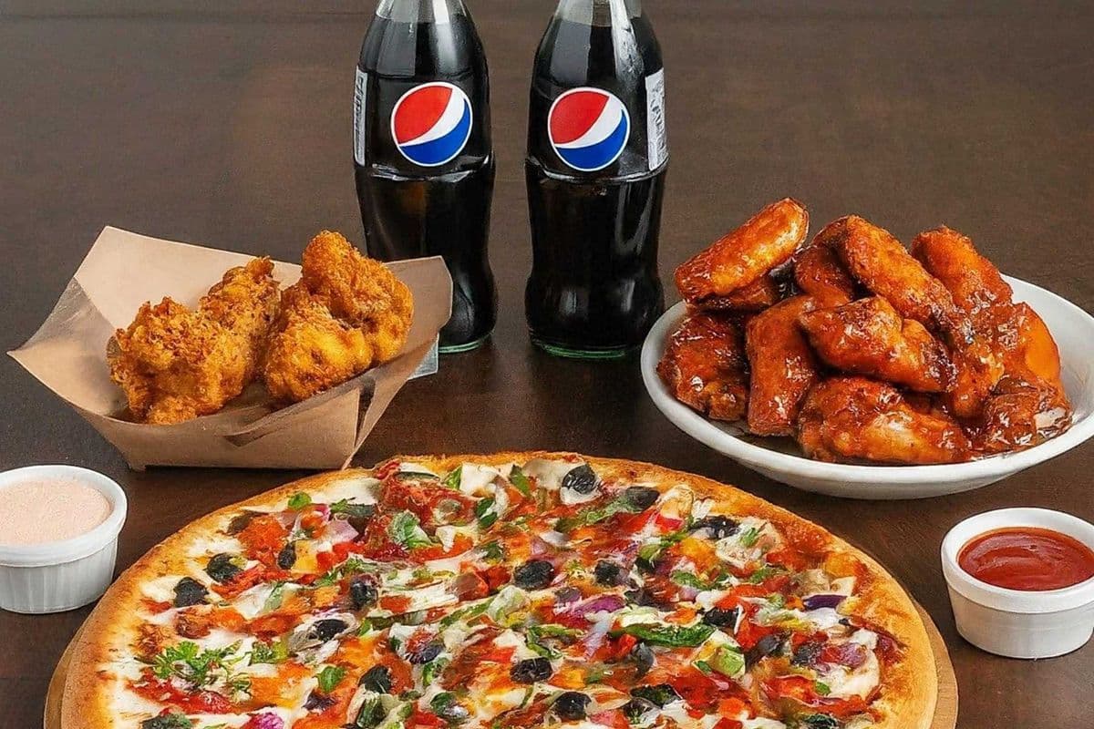 Extra Large Pizza and Wings