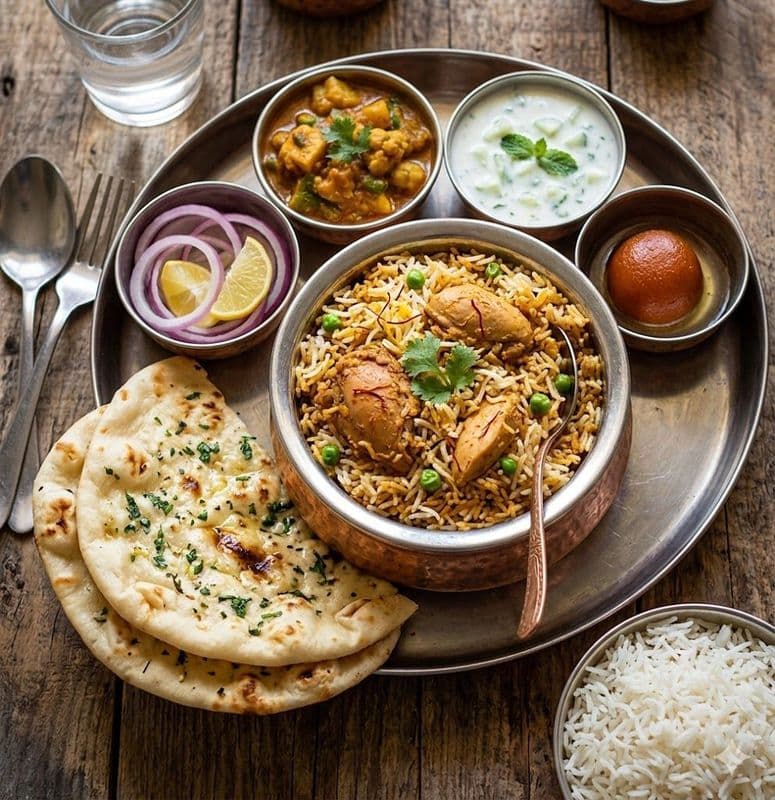 Ghee Roast Kaju Chicken Biryani Combo