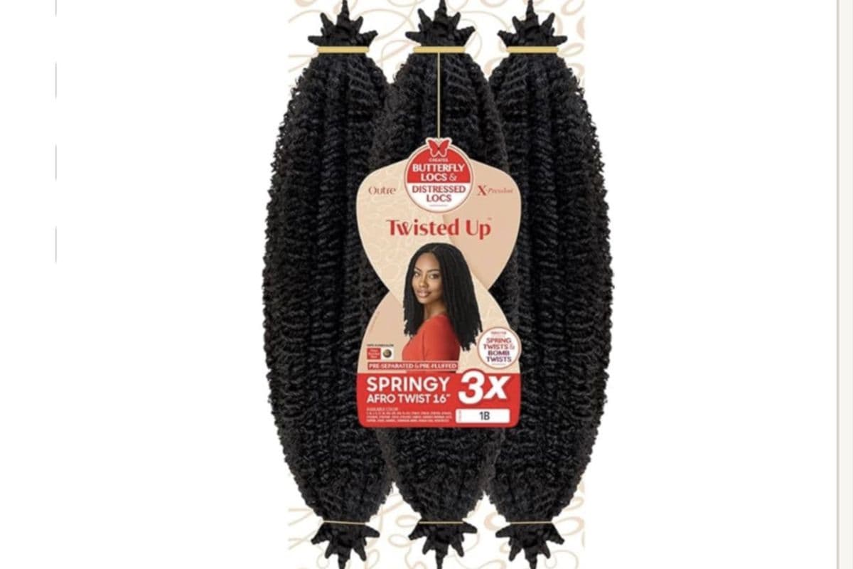 X-pression Outre 3X SPRINGY AFRO TWIST 24" HAIR (butterfly Locs and distressed locs)