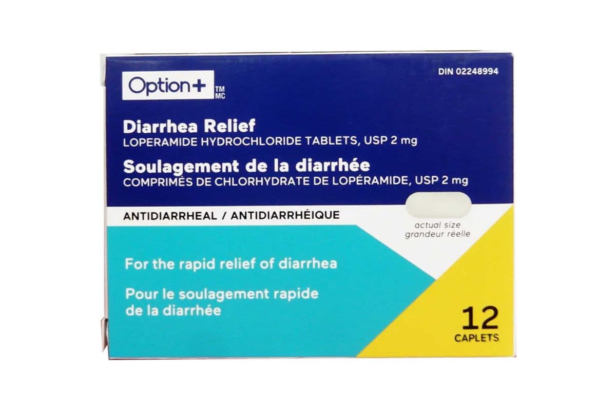 Option+ Diarrhea Relief Caplets (12 Caplets)