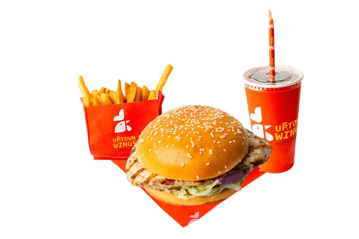 Grilled Chicken Burger With Side