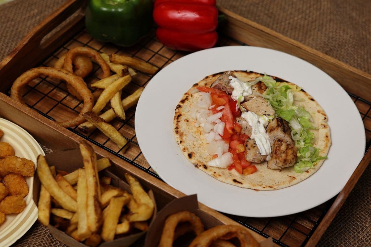 Chicken Souvlaki on a Pita or Bun