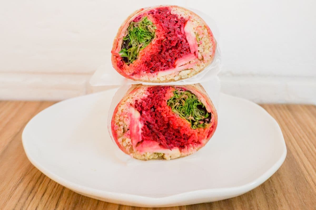 Tahini Beet Wrap