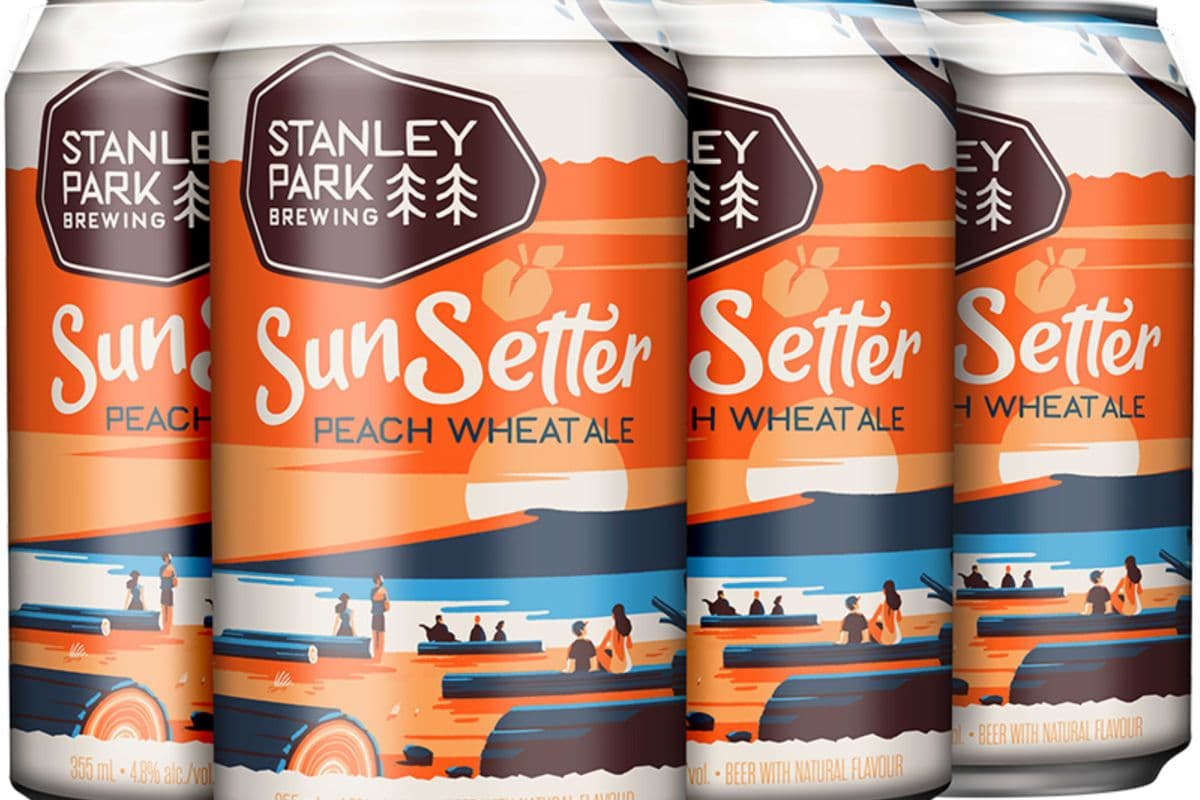 Stanley Park Sun Setter Peach Wheat Ale (6 x 355ml)