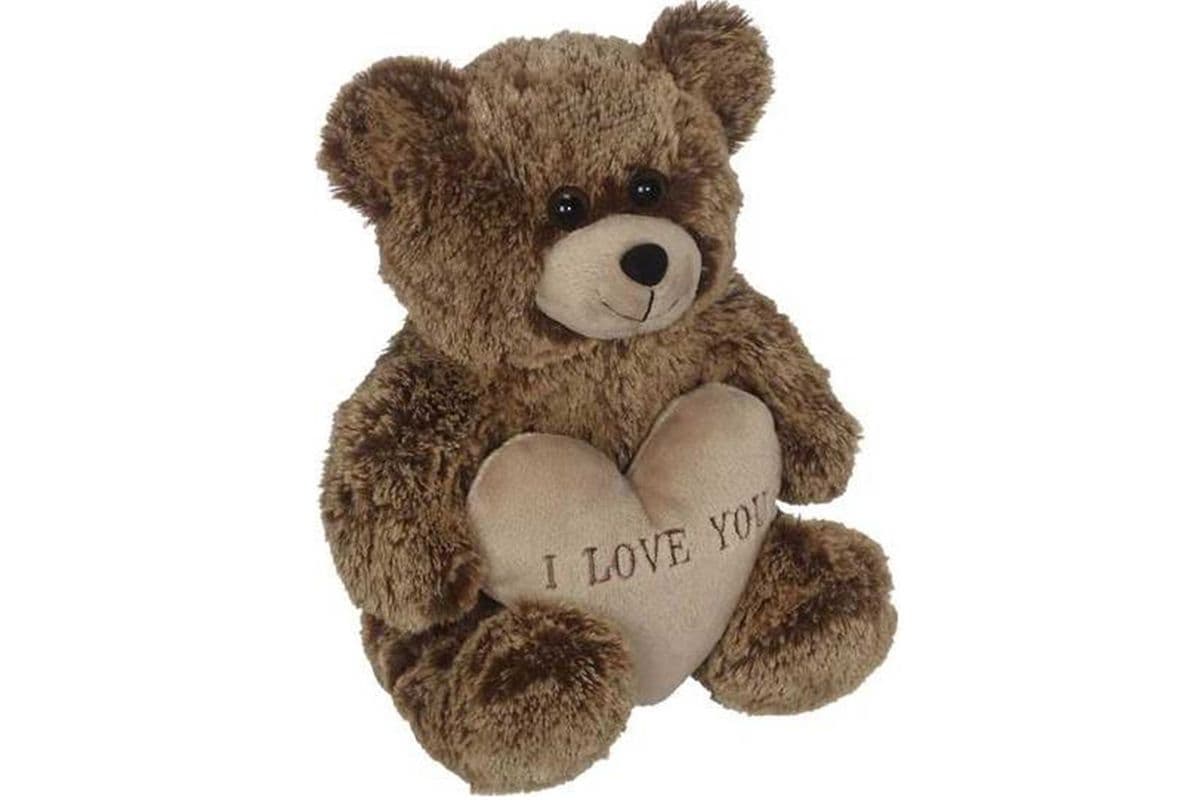 Teddy Bear - Medium "I Love You" Brown