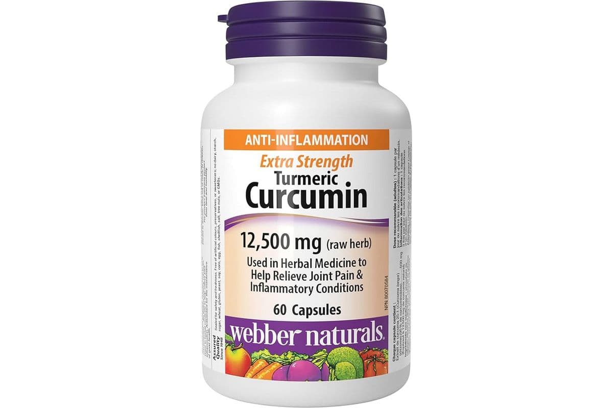 Webber Naturals Turmeric Extra Strength 12 500mg Capsules (60 ct)
