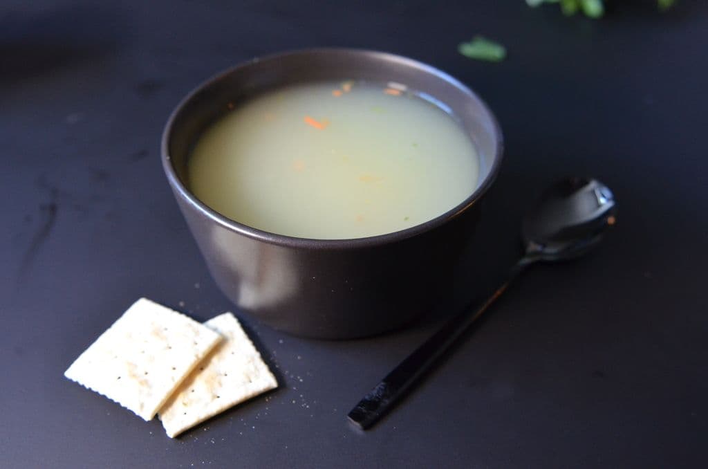 Soupe au poulet et riz